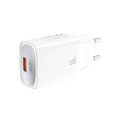 Network Charger with Lightning Cable XO Design CE19, 18W, 3A, 1 x USB-A, White