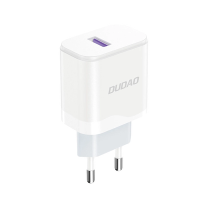 Netzladegerät mit USB-C Kabel Dudao A20EU, 18W, 3A, 1 x USB-A, Weiß