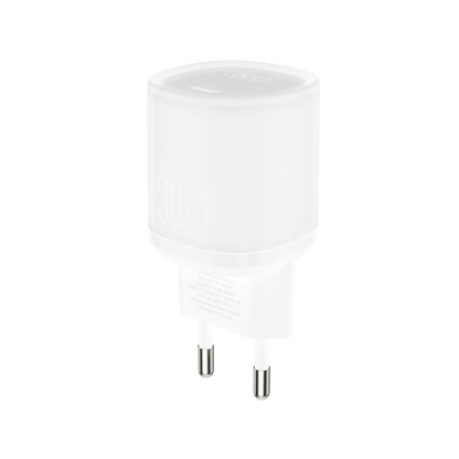 Netzladegerät mit USB-C Kabel XO Design L150, 30W, 3A, 1 x USB-C, Weiß