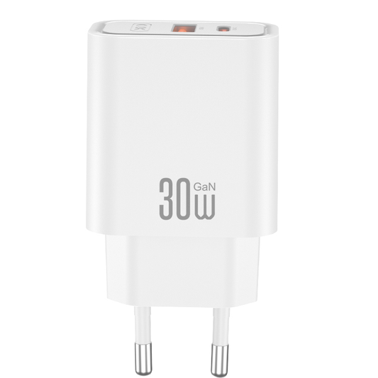 Netzteil mit USB-C-Kabel XO Design CE42, 30W, 3A, 1 x USB-A - 1 x USB-C, Weiß