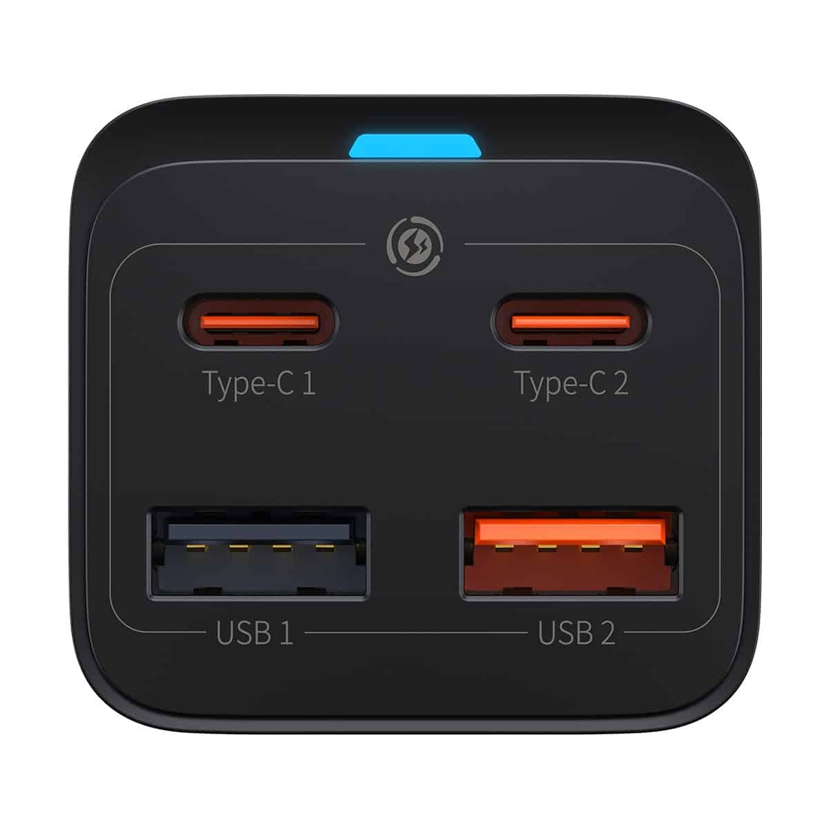 Netzwerkladegerät mit USB-C-Kabel Baseus GaN3 Pro, 65 W, 3 A, 2 x USB-A – 2 x USB-C, Schwarz CCGP040101