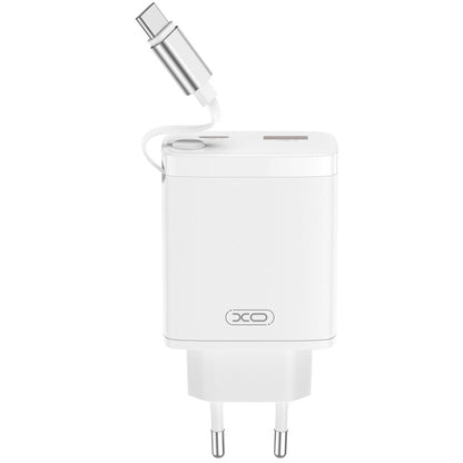 Netzladegerät mit USB-C Kabel XO Design CE31, 30W, 3A, 1 x USB-A - 1 x USB-C, Weiß