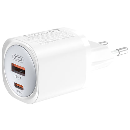Netzladegerät mit USB-C Kabel XO Design CE21, 30W, 3A, 1 x USB-A - 1 x USB-C, Weiß