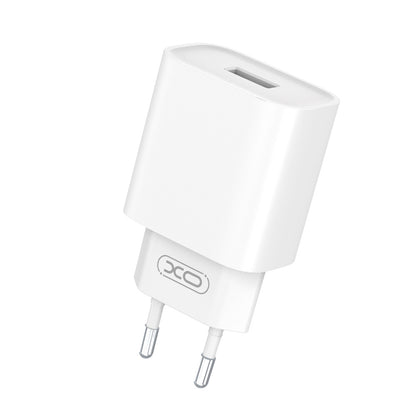 Netzladegerät mit USB-C Kabel XO Design CE02D, 18W, 3A, 1 x USB-A, Weiß