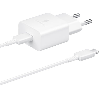 Netzwerkladegerät mit USB-C-Kabel Samsung, 15 W, 2 A, 1 x USB-C, Weiß EP-T1510XWEGEU