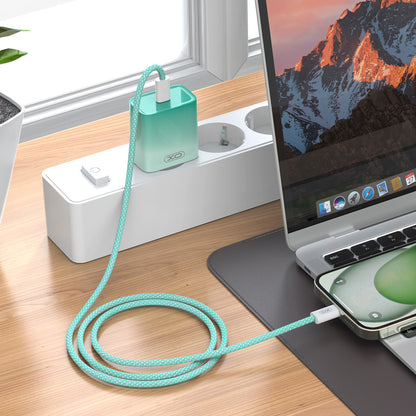 Netzwerkladegerät mit USB-C-Kabel XO Design CE18, 30 W, 3 A, 1 x USB-C, Blau