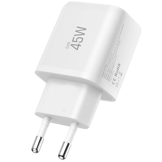 Netzladegerät mit USB-C Kabel Tech-Protect NCA45W, 45W, 3A, 1 x USB-A - 1 x USB-C, Weiß