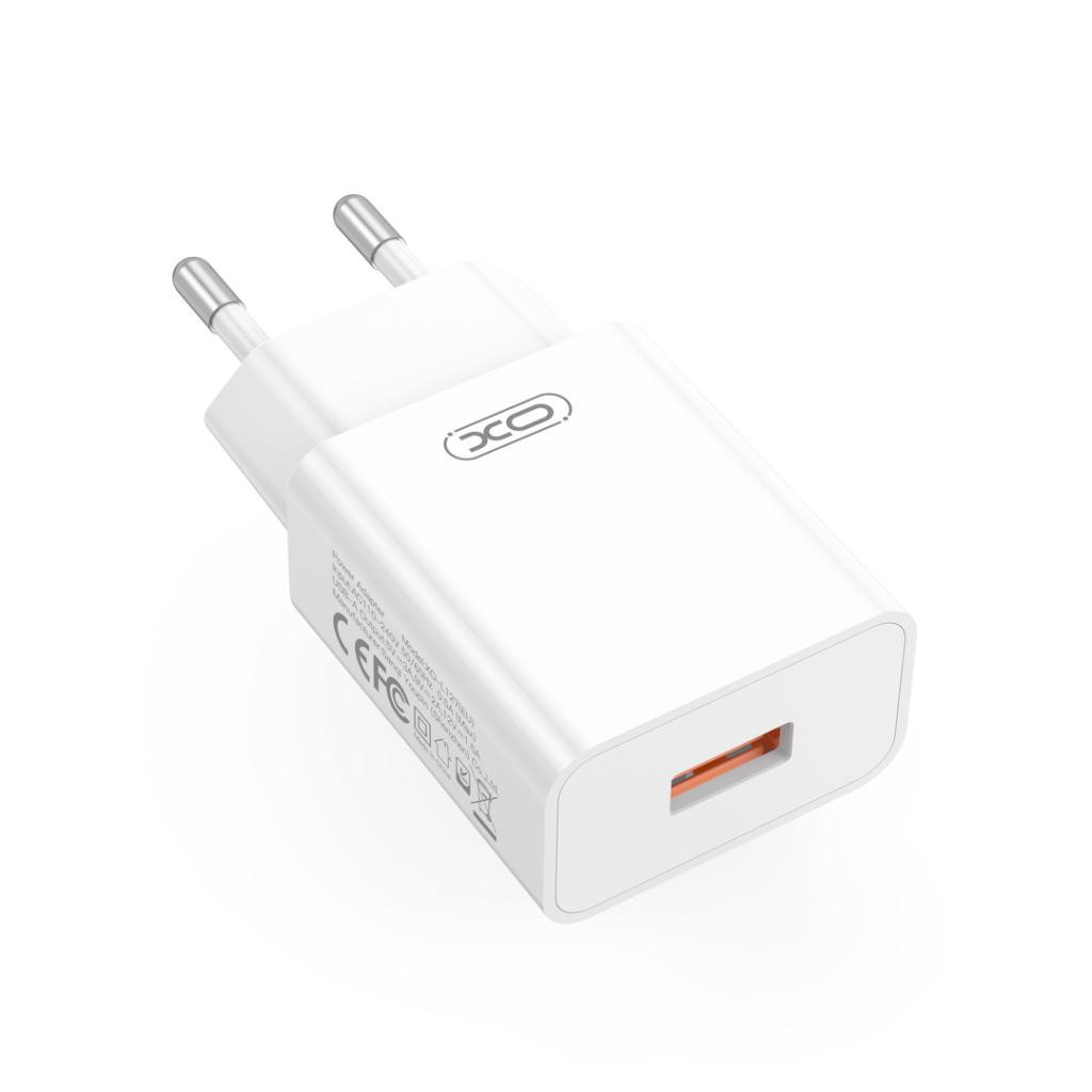 Netzteil mit microUSB-Kabel XO Design L127, 18W, 3A, 1 x USB-A, Weiß