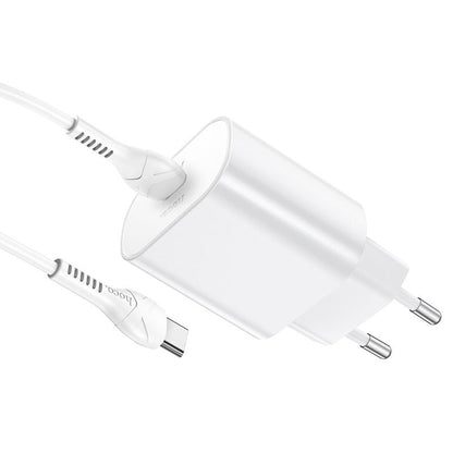 Netzwerkladegerät mit USB-C-Kabel HOCO Jetta N22, 25 W, 3 A, 1 x USB-C, Weiß