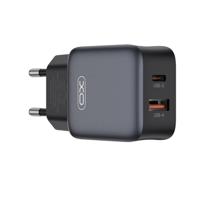 Netzladegerät mit USB-C Kabel XO Design L156, 30W, 3A, 1 x USB-A - 1 x USB-C, Schwarz