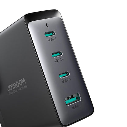 Netzladegerät mit USB-C Kabel Joyroom JR-TCG05UK, 140W, 5A, 1 x USB-A - 3 x USB-C, UK, Schwarz