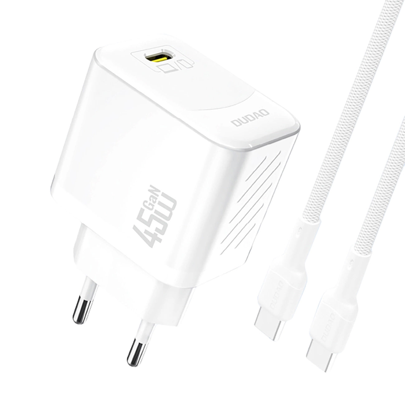 Network Charger with USB-C Cable Dudao A28C, 45W, 3A, 1 x USB-C, White