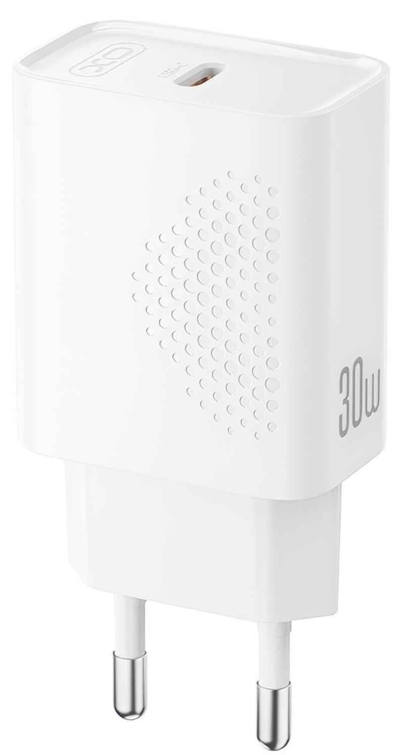 Netzladegerät mit USB-C Kabel XO Design L162, 30W, 3A, 1 x USB-C, Weiß