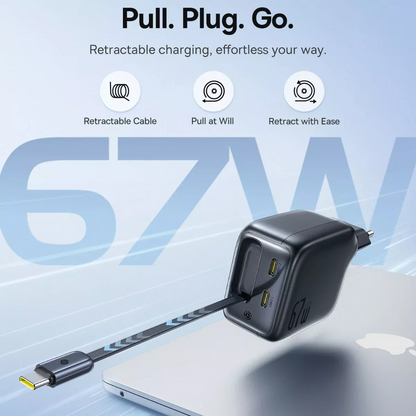 Netzladegerät mit USB-C Kabel Baseus EnerCore CJ11, 67W, 3.35A, 2 x USB-C, Schwarz E0121E00