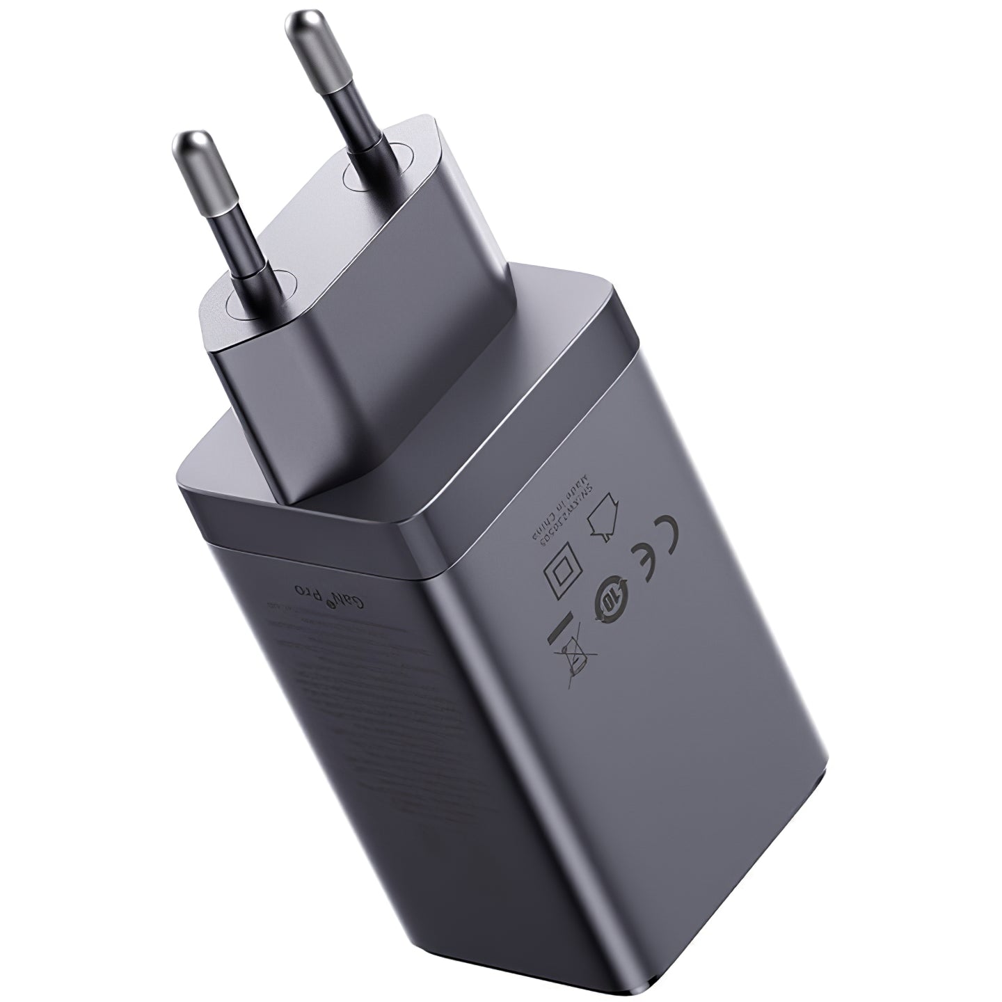 Netzwerkladegerät mit USB-C-Kabel Baseus GaN5 Pro, 65 W, 3,25 A, 1 x USB-A – 2 x USB-C, Grau P10110812812827-Z1