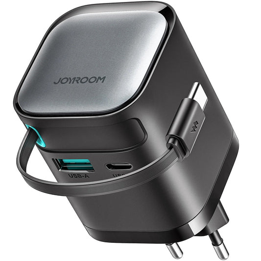 Joyroom JR-TCL02 USB-C Kabel Netzwerk Ladegerät JR-TCL02, 65W, 3A, 1 x USB-A - 1 x USB-C, Schwarz 