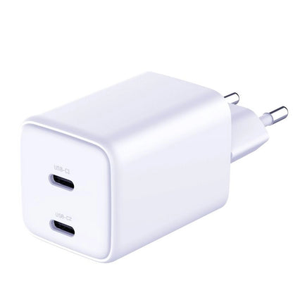 Netzwerkladegerät mit USB-C-Kabel 3MK HyperCharger, 45 W, 3 A, 2 x USB-C, Weiß