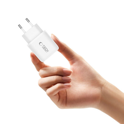 Netzladegerät mit USB-C Kabel Tech-Protect NCA45W, 45W, 3A, 1 x USB-A - 1 x USB-C, Weiß