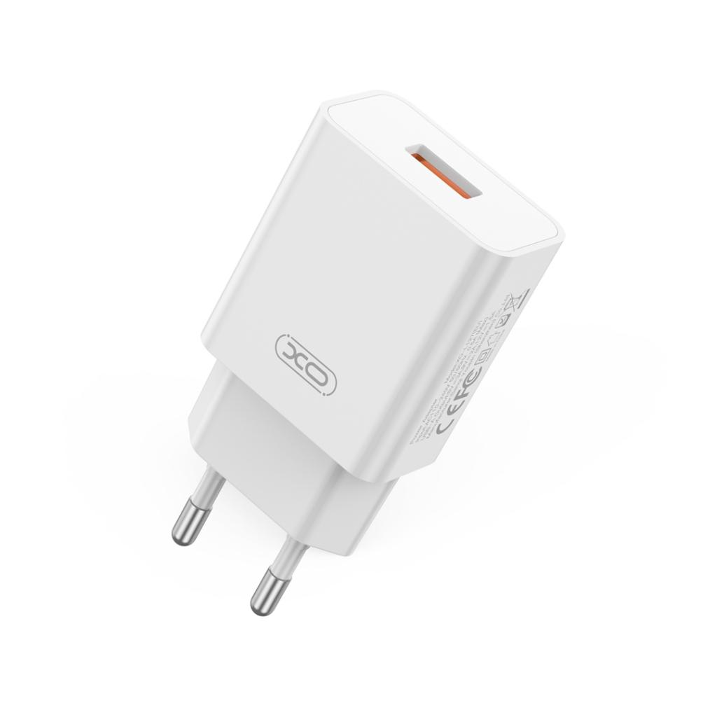 Netzteil mit microUSB-Kabel XO Design L127, 18W, 3A, 1 x USB-A, Weiß