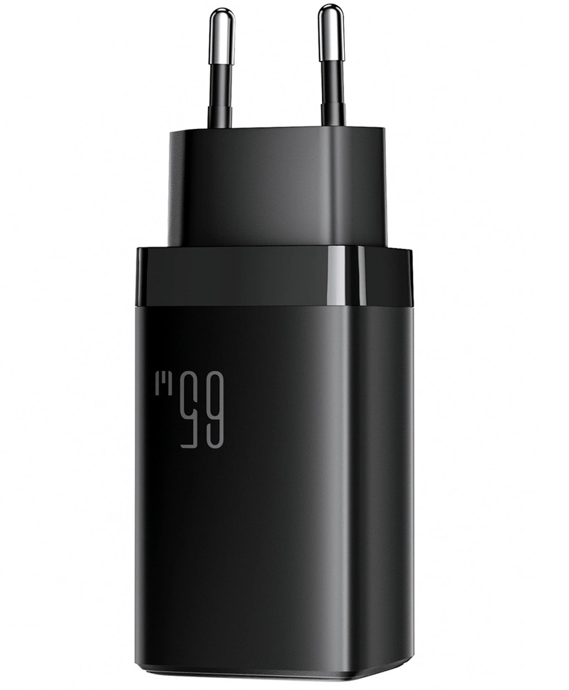 Netzteil mit USB-C-Kabel Joyroom JR-TG10, 65W, 3,25A, 1 x USB-A - 2 x USB-C, Schwarz