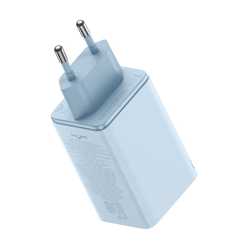 Netzteil mit USB-C-Kabel Baseus GaN6 Pro, 65W, 3,25A, 2 x USB-A - 2 x USB-C, Blau P10162701313-00