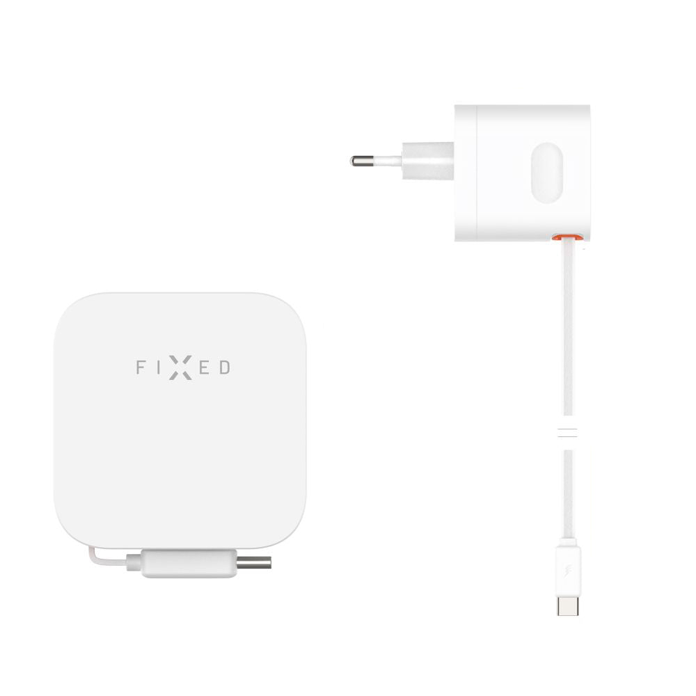Netzladegerät mit USB-C Kabel Fixed, 65W, 3.25A, 1 x USB-C, Schwarz