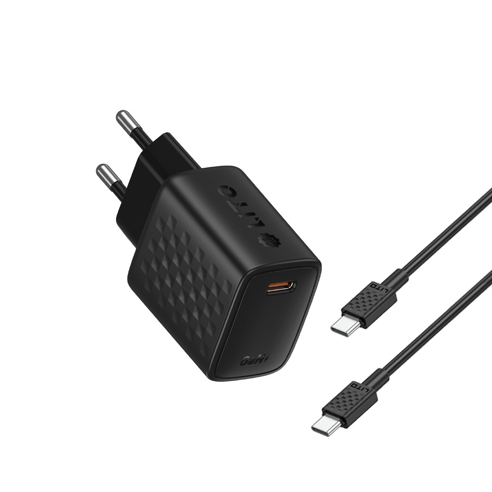 Netzladegerät Lito LC17, 30W, 3A, 1 x USB-C, Schwarz