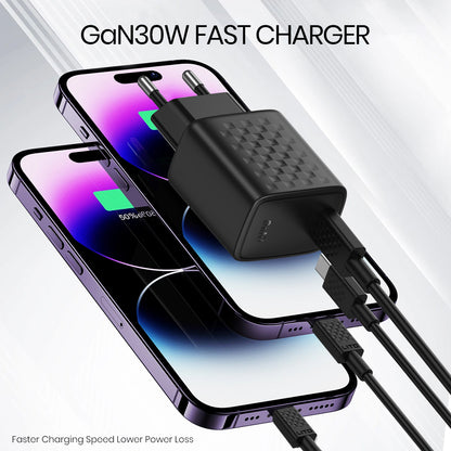 Netzladegerät Lito LC17, 30W, 3A, 1 x USB-C, Schwarz