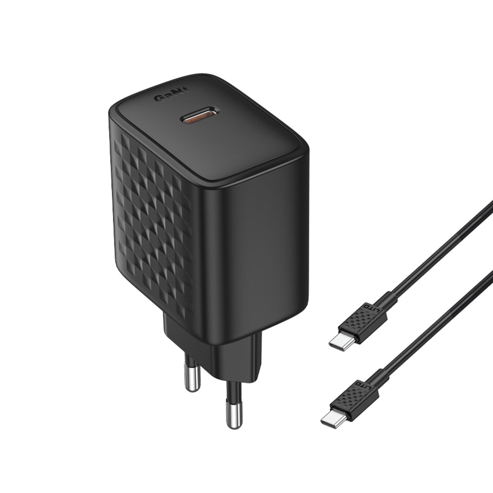 Netzladegerät mit USB-C Kabel Lito LC20T, 45W, 3A, 1 x USB-C, Schwarz
