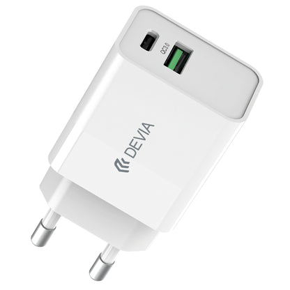 Netzwerkladegerät DEVIA RLC-389, 30 W, 3 A, 1 x USB-A – 1 x USB-C, Weiß