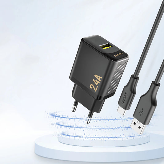Dudao A23 Netzladegerät, 12W, 2,4A, 1 x USB-A, Schwarz