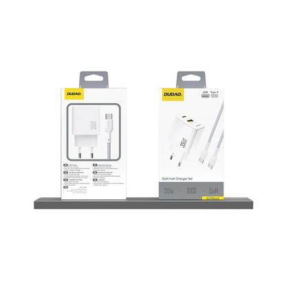Netzladegerät Dudao A27 Max, 35W, 1 x USB-A - 1 x USB-C, Weiß