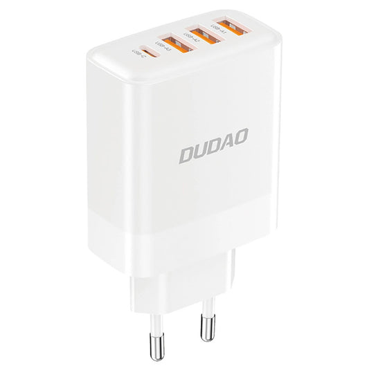 Dudao A5HEU Netzwerkladegerät, 20 W, 3 A, 1 x USB-C – 3 x USB-A, Weiß