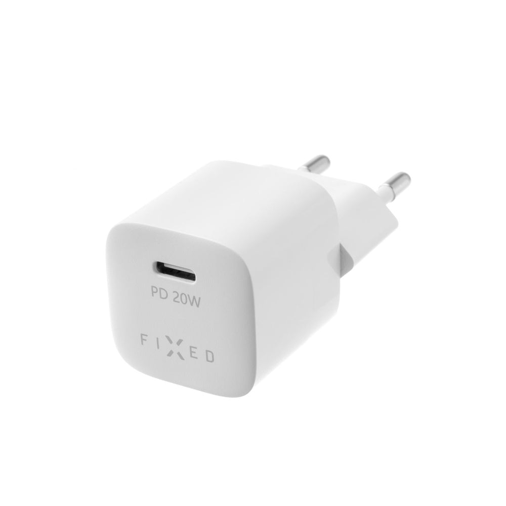 Fixed Mini Network Charger, 20W, 3A, 1 x USB-C, White