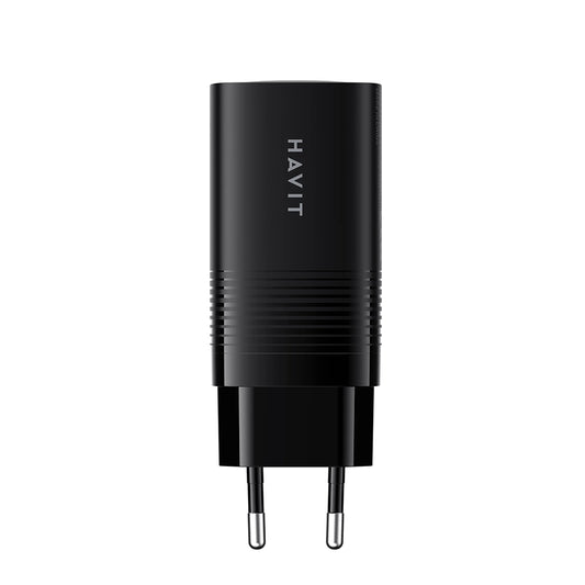 Netzladegerät HAVIT UC20, 65W, 3A, 1 x USB-A - 2 x USB-C, Schwarz