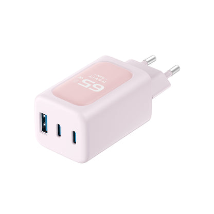 Netzladegerät HAVIT UC260, 65W, 3A, 1 x USB-A - 2 x USB-C, Rosa