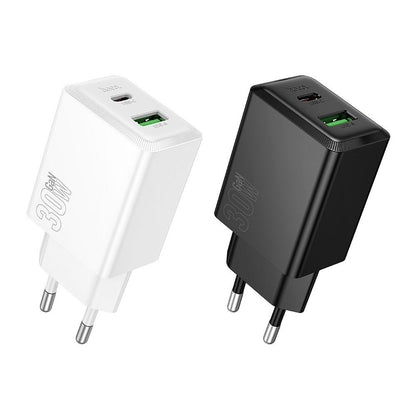 Netzladegerät HOCO N71, 30W, 3A, 1 x USB-A - 1 x USB-C, Schwarz