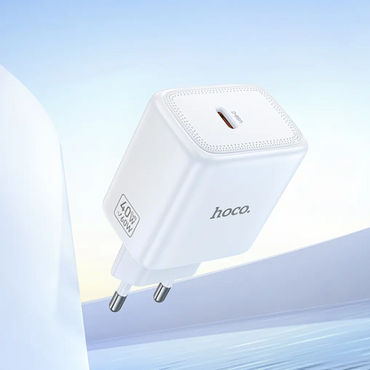 HOCO N83 Netzladegerät, 40W, 3A, 1 x USB-C, Weiß