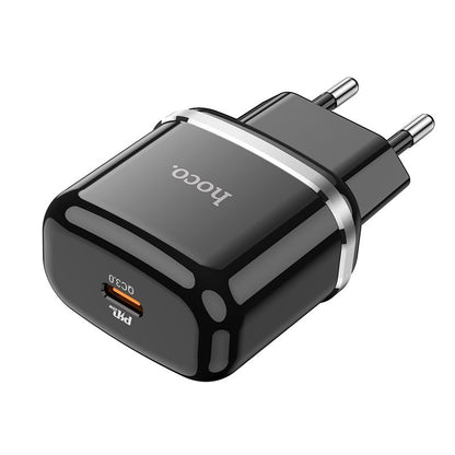 HOCO Victorious N24 Netzwerkladegerät, 20 W, 3 A, 1 x USB-C, Schwarz