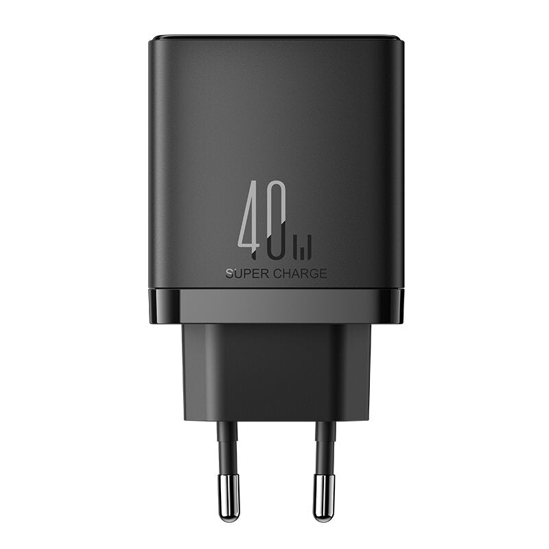 Joyroom Netzwerkladegerät JR-TCF09, 40 W, 3 A, 2 x USB-C, Schwarz