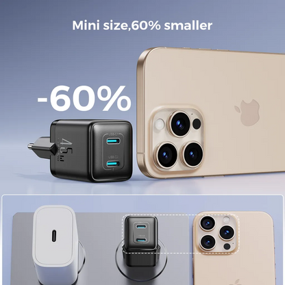 Joyroom JR-TCG17 Network Charger, 45W, 3A, 2 x USB-C, Black