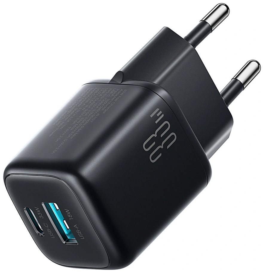 Netzladegerät Joyroom JR-TG7, 33W, 3A, 1 x USB-A - 1 x USB-C, Schwarz