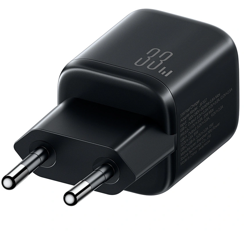 Netzladegerät Joyroom JR-TG7, 33W, 3A, 1 x USB-A - 1 x USB-C, Schwarz