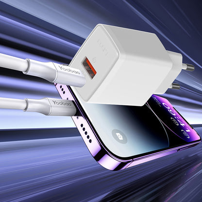 Netzladegerät Lito LC09, 20W, 3A, 1 x USB-A - 1 x USB-C, Weiß