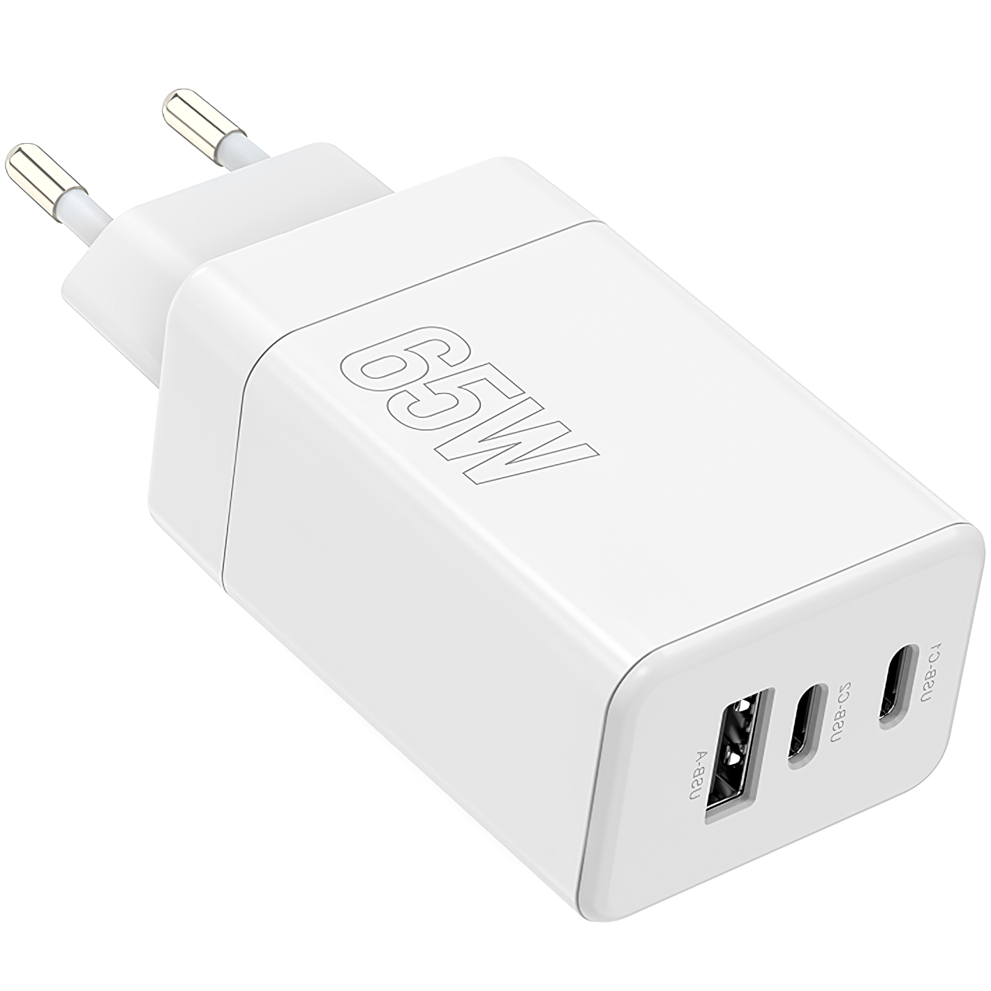 MaXlife Netzwerk-Ladegerät MXTC-08-65ACC, 65 W, 3 A, 1 x USB-A – 2 x USB-C, Weiß