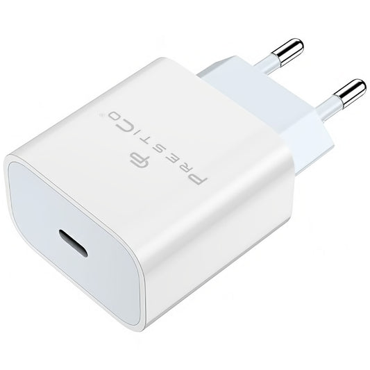 Prestico F8A Box-Netzwerkladegerät, 20 W, 3 A, 1 x USB-C, Weiß