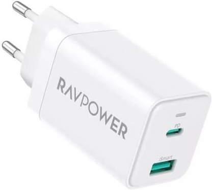 RavPower Netzladegerät RP-PC171, 45W, 3A, 1 x USB-A - 1 x USB-C, Weiß