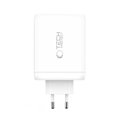 Netzladegerät Tech-Protect NC200W-GAN, 200W, 5A, 1 x USB-A - 3 x USB-C, Weiß