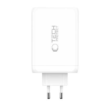 Netzladegerät Tech-Protect NC240W-GAN, 240W, 5A, 1 x USB-A - 3 x USB-C, Weiß