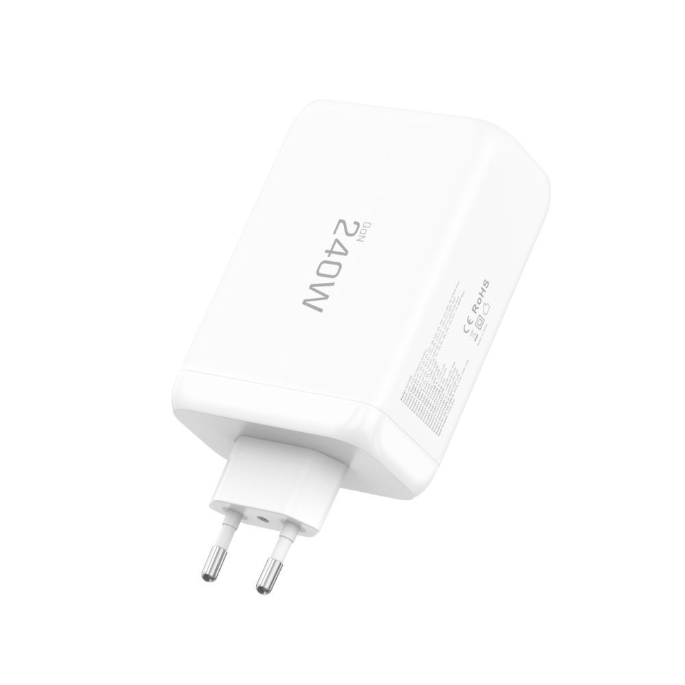 Netzladegerät Tech-Protect NC240W-GAN, 240W, 5A, 1 x USB-A - 3 x USB-C, Weiß